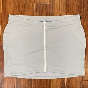 Skims Women Plus Size Sporty Zipper Swim Mini Skirt Blue Pacific Size 4x NWT.